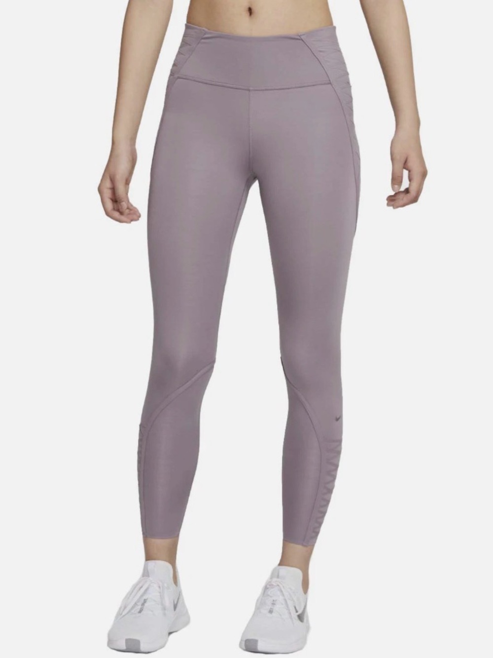 Nike Mauve Dusty Purple Ruched Lace Tied Leggings